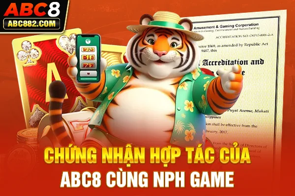 Chứng nhận hợp tác của ABC8 cùng NPH game